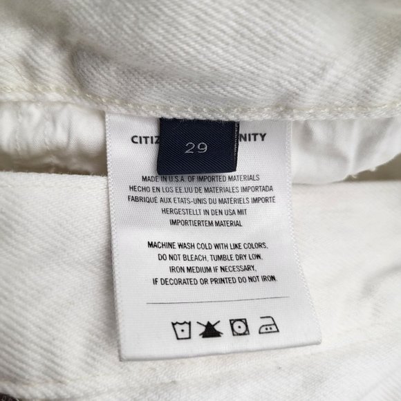 Citizens of Humanity Daphne Crop Women's SZ 29 Organic Cotton White Jeans - Picture 9 of 14